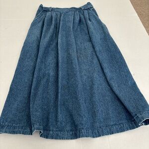 Classic Blue A-Line Denim Skirt